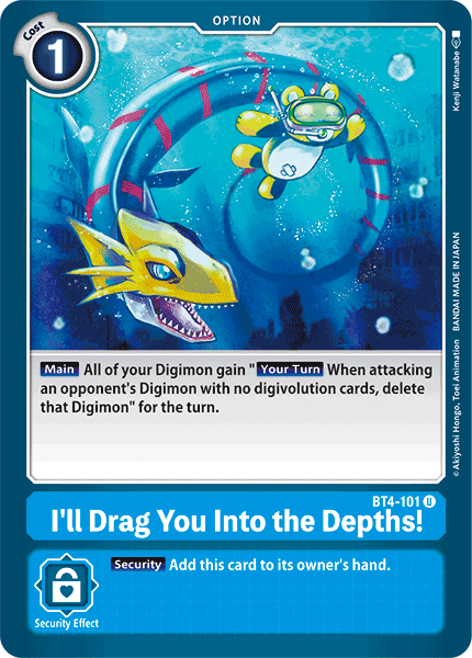 Digimon TCG Card BT4-101 I'll Drag You Into The Depths!