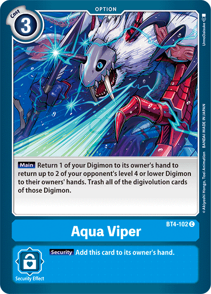 Digimon TCG Card 'BT4-102' 'Aqua Viper'
