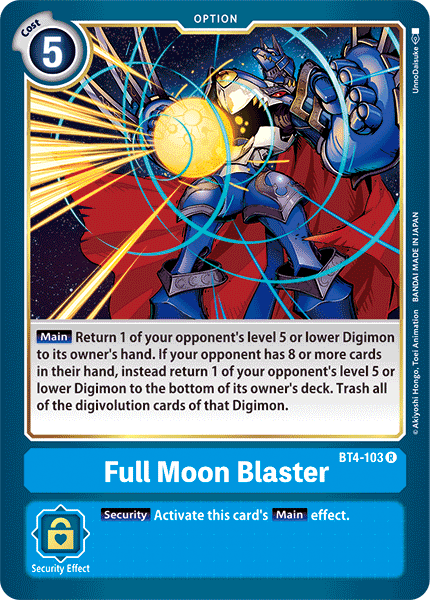 Digimon TCG Card BT4-103 Full Moon Blaster