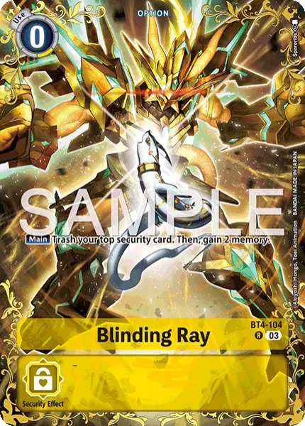Digimon TCG Card 'BT4-104_P3' 'Blinding Ray'
