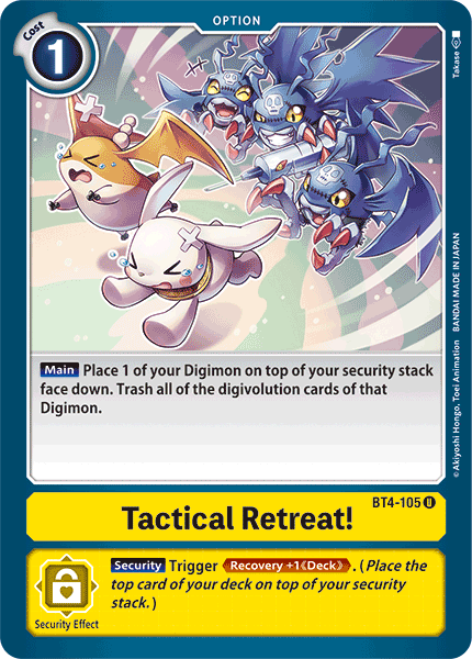 Digimon TCG Card 'BT4-105' 'Tactical Retreat!!'