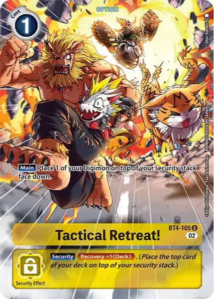 Digimon TCG Card BT4-105_P1 Tactical Retreat!!