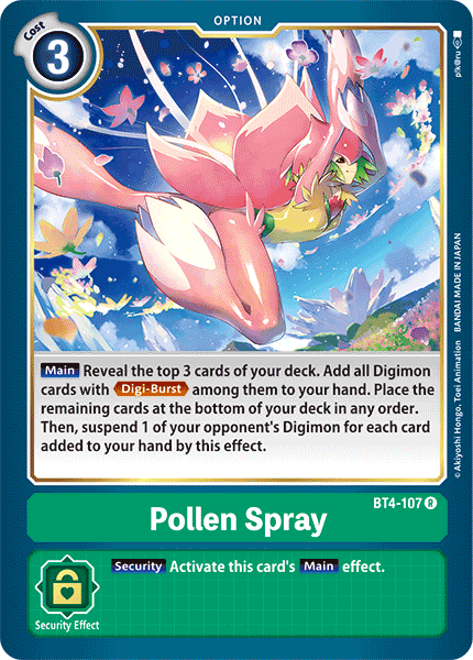 Digimon TCG Card BT4-107 Pollen Spray