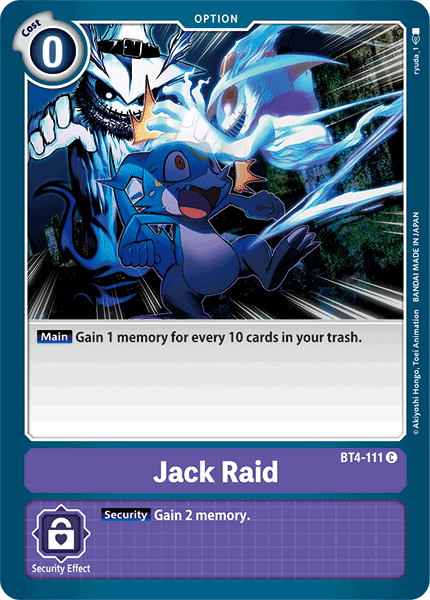 Digimon TCG Card 'BT4-111' 'Jack Raid'