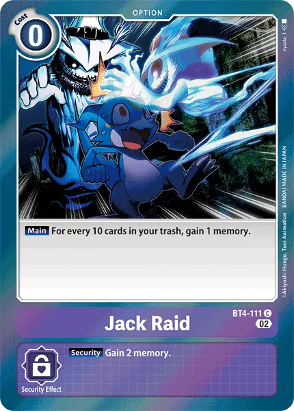 Digimon TCG Card 'BT4-111_P2' 'Jack Raid'