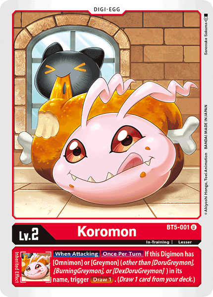 Digimon TCG Card BT5-001 Koromon
