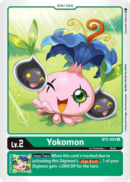 Digimon TCG Card BT5-004 Yokomon