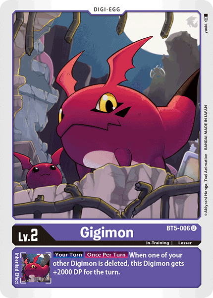 Digimon TCG Card 'BT5-006' 'Gigimon'