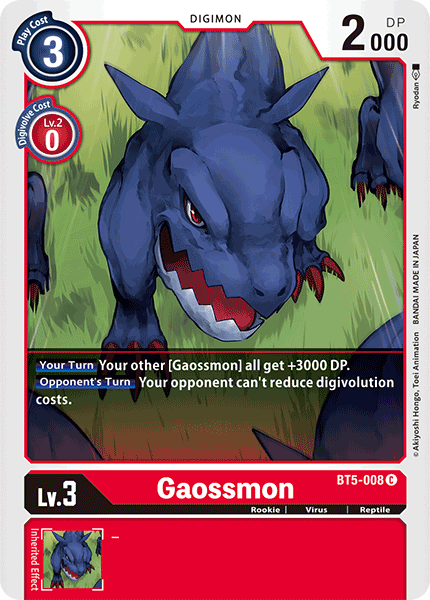 Digimon TCG Card BT5-008 Gaossmon
