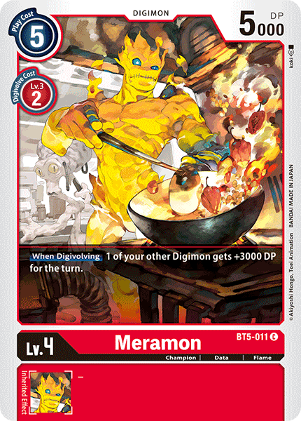 Digimon TCG Card 'BT5-011' 'Meramon'