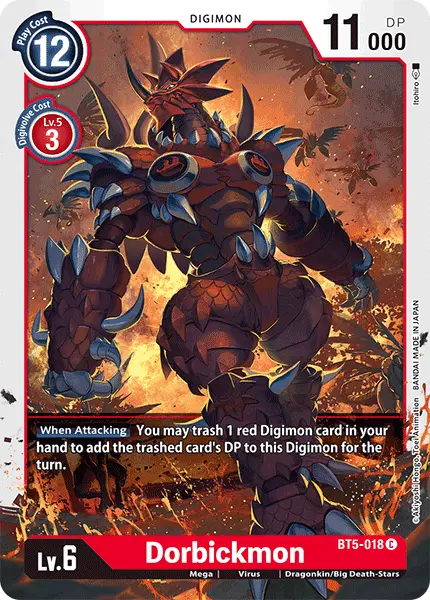 Digimon TCG Card 'BT5-018' 'Dorbickmon'