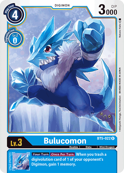 Digimon TCG Card 'BT5-022' 'Bulucomon'