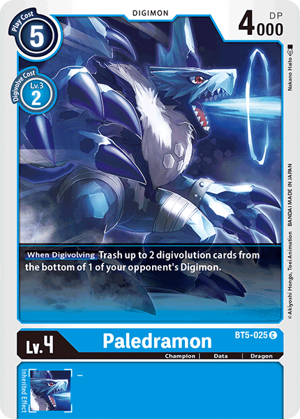 Digimon TCG Card BT5-025 Paledramon