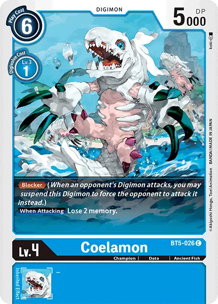 Digimon TCG Card 'BT5-026' 'Coelamon'