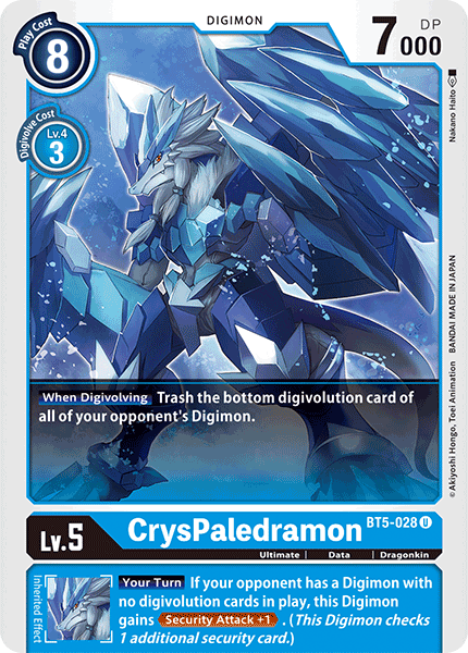 Digimon TCG Card BT5-028 CrysPaledramon