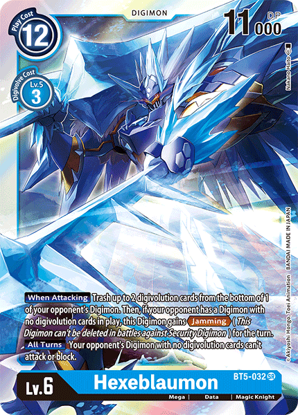 Digimon TCG Card BT5-032 Hexeblaumon