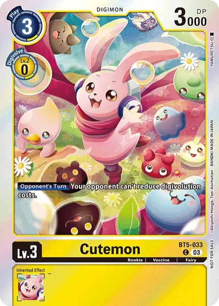 Digimon TCG Card BT5-033_P1 Cutemon