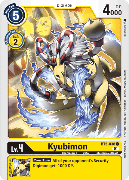 Digimon TCG Card BT5-038_P1 Kyubimon