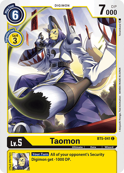 Digimon TCG Card 'BT5-041' 'Taomon'