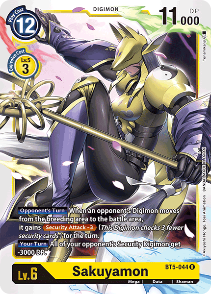 Digimon TCG Card 'BT5-044' 'Sakuyamon'