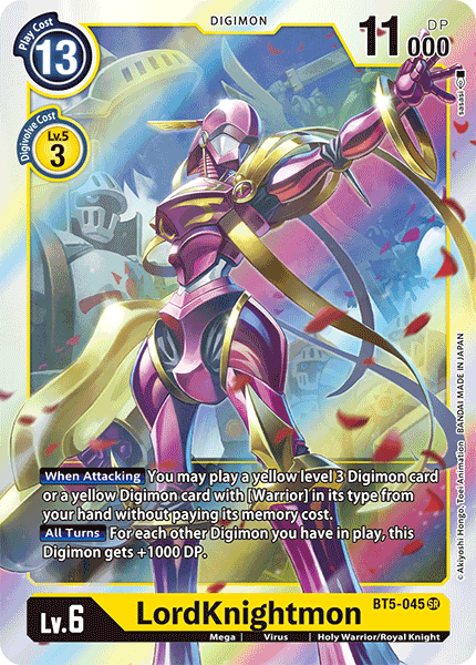 Digimon TCG Card 'BT5-045' 'LordKnightmon'