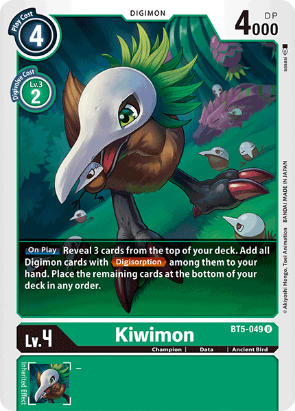 Digimon TCG Card BT5-049 Kiwimon