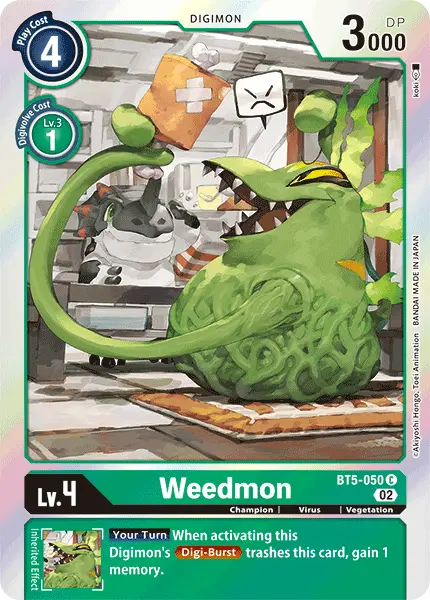 Digimon TCG Card 'BT5-050_P1' 'Weedmon'