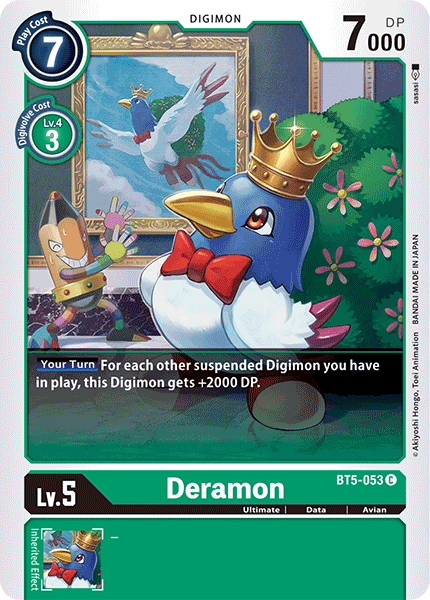 Digimon TCG Card BT5-053 Deramon