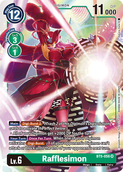 Digimon TCG Card BT5-056 Rafflesimon