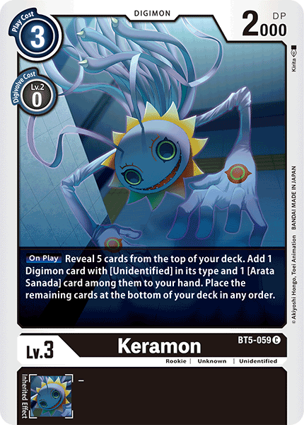 Digimon TCG Card BT5-059 Keramon