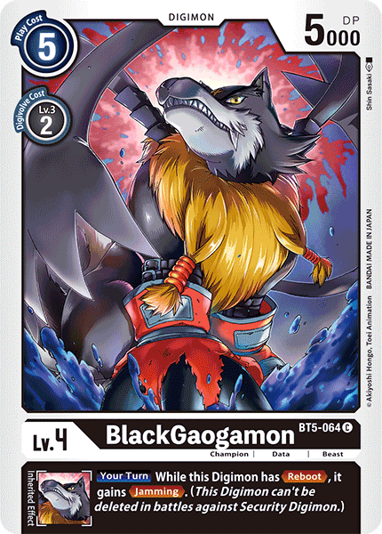 Digimon TCG Card BT5-064 BlackGaogamon