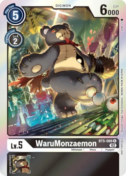 Digimon TCG Card 'BT5-066_P1' 'WaruMonzaemon'