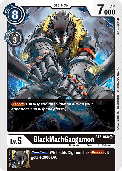 Digimon TCG Card 'BT5-068' 'BlackMachGaogamon'