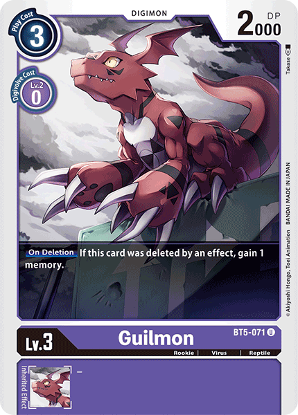 Digimon TCG Card BT5-071 Guilmon