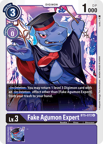 Digimon TCG Card BT5-072 FakeAgumonExpert