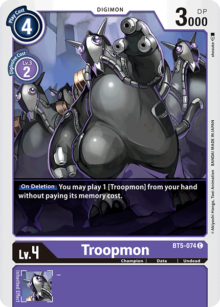 Digimon TCG Card 'BT5-074' 'Troopmon'