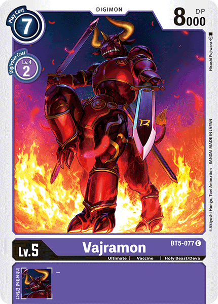 Digimon TCG Card BT5-077 Vajramon