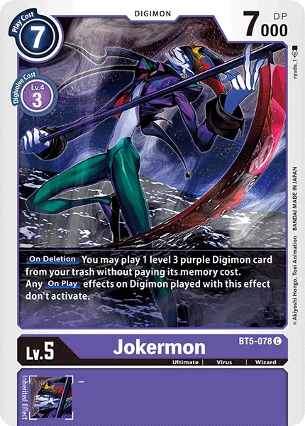 Digimon TCG Card 'BT5-078' 'Jokermon'