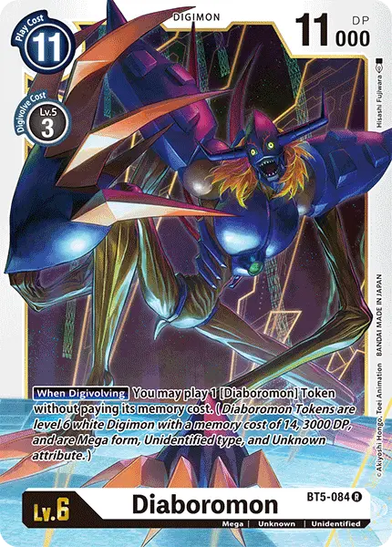 Digimon TCG Card 'BT5-084' 'Diaboromon'