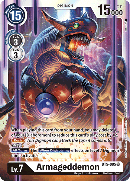 Digimon TCG Card 'BT5-085' 'Armageddemon'
