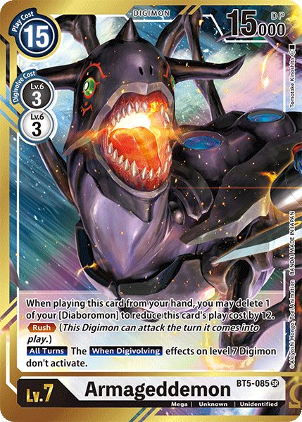 Digimon TCG Card 'BT5-085_P1' 'Armageddemon'