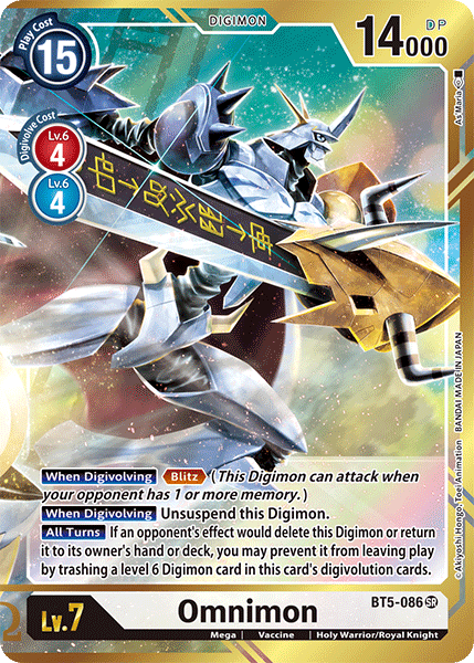 Digimon TCG Card BT5-086_P4 Omnimon