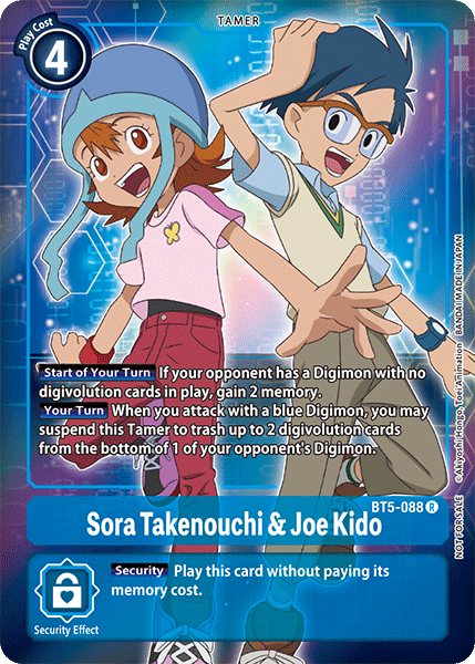 Digimon TCG Card 'BT5-088_P1' 'Sora Takenouchi & Joe Kido'