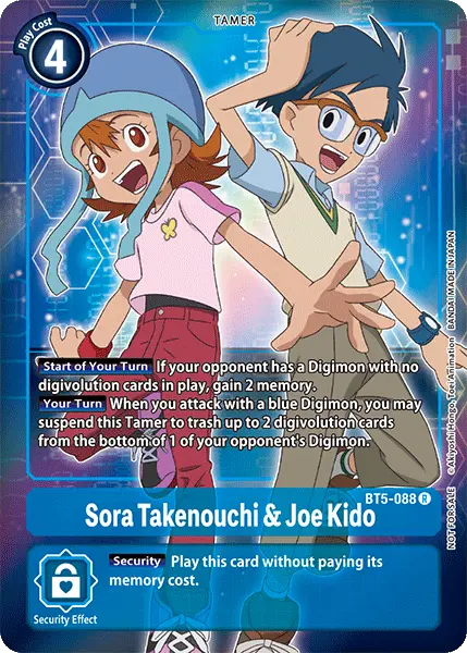 Digimon TCG Card 'BT5-088_P1' 'Sora Takenouchi & Joe Kido'