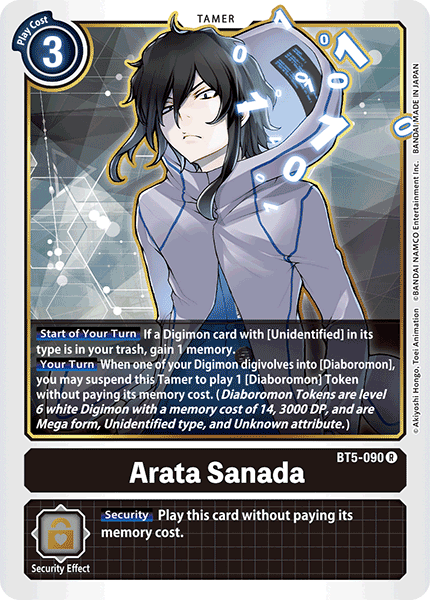 Digimon TCG Card 'BT5-090' 'Arata Sanada'