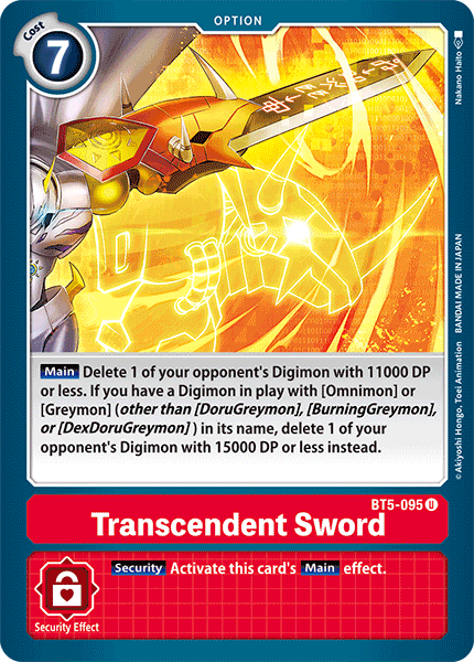 Digimon TCG Card 'BT5-095' 'Transcendent Sword'