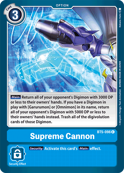 Digimon TCG Card 'BT5-096' 'Supreme Cannon'