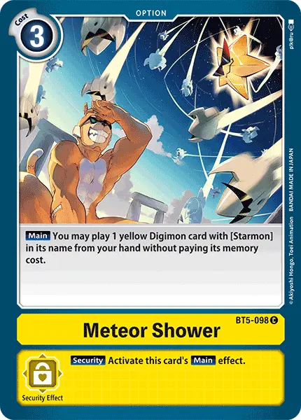 Digimon TCG Card 'BT5-098' 'Meteor Shower'