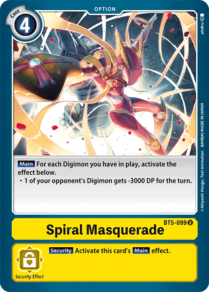 Digimon TCG Card BT5-099 Spiral Masquerade