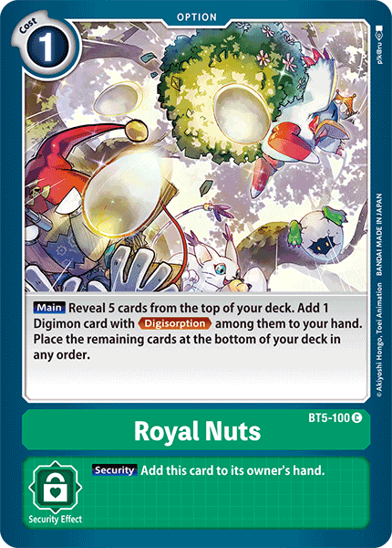 Digimon TCG Card 'BT5-100' 'Royal Nuts'